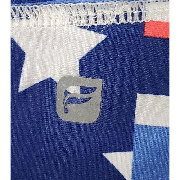 New Fabletics Salar Crop Legging Small Patchwork Pride Print Athleisure Workout - Picture 2 of 9